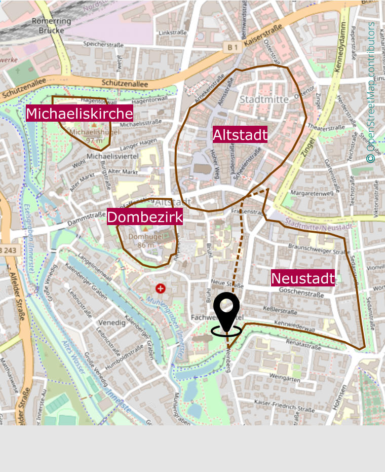  OpenStreetMap contributors  Altstadt Neustadt Dombezirk Michaeliskirche