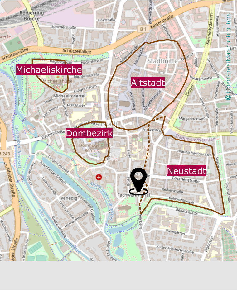  OpenStreetMap contributors  Altstadt Neustadt Dombezirk Michaeliskirche
