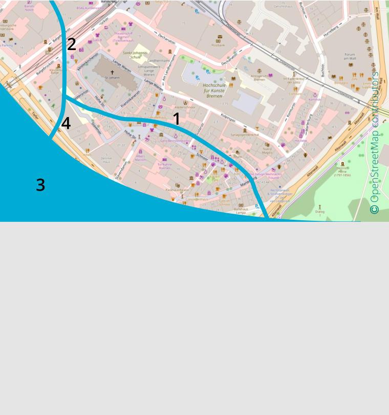 1    2       3    4       OpenStreetMap contributors